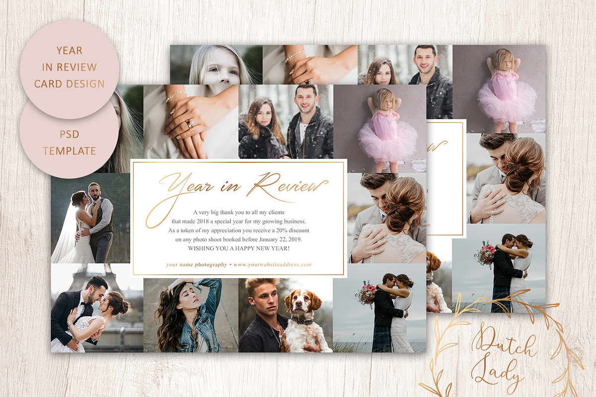 PSD Year In Review Card Template #5 in Card Templates - product preview 8