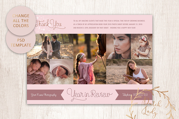 PSD Year In Review Card Template #4 in Card Templates - product preview 2