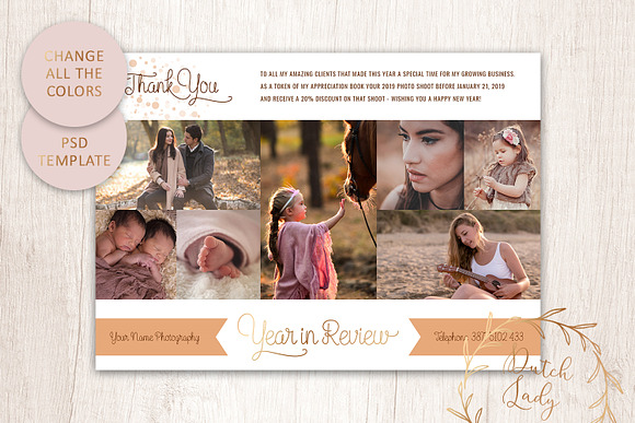 PSD Year In Review Card Template #4 in Card Templates - product preview 3