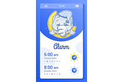 Alarm smartphone interface template