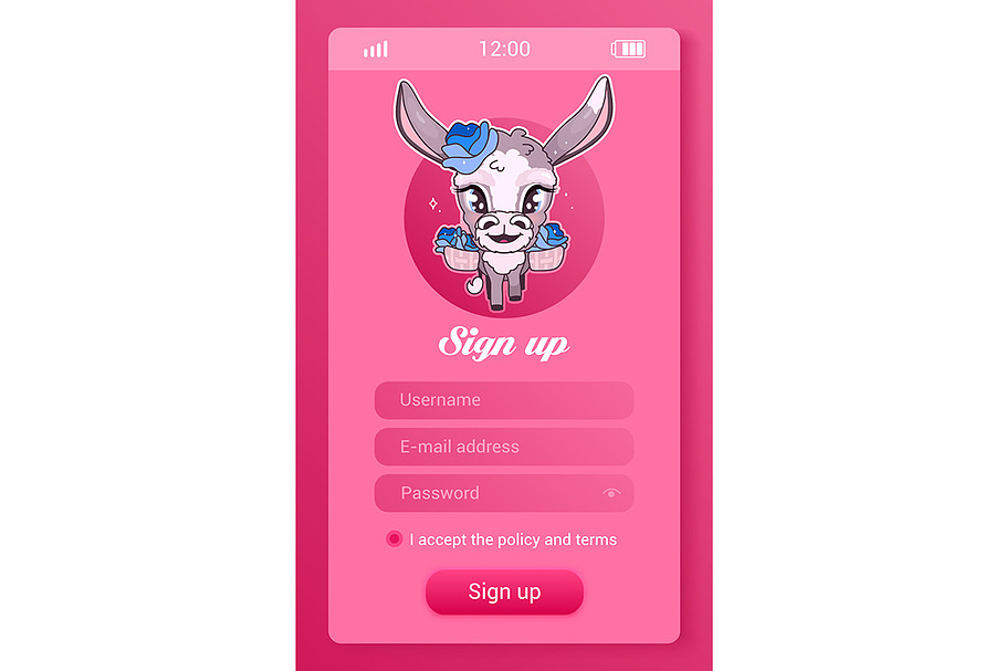 Donkey kids mobile app screen in App Templates - product preview 8