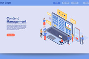 Content management landing page
