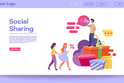 Social sharing landing page template