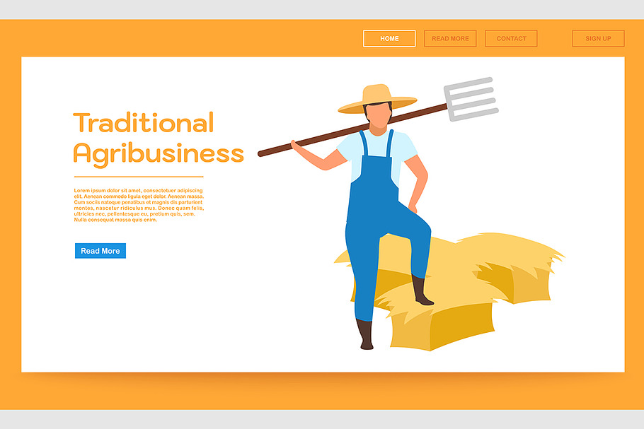 Traditional agribusiness webpage in Landing Page Templates - product preview 8