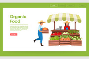 Organic food landing page template