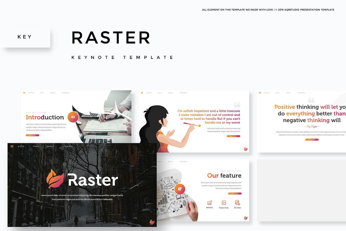 Raster - Keynote Template in Keynote Templates - product preview 8