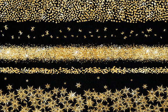 Gold Glitter Overlay Frames Borders in Textures - product preview 4