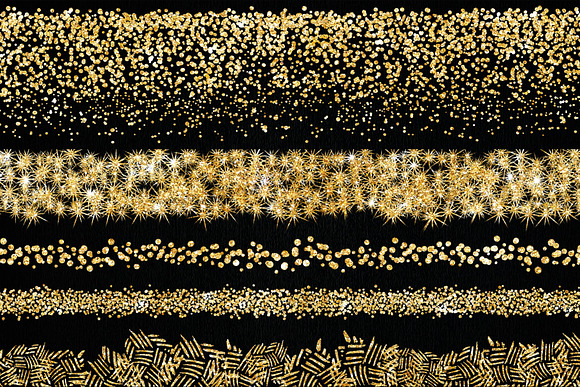 Gold Glitter Overlay Frames Borders in Textures - product preview 5