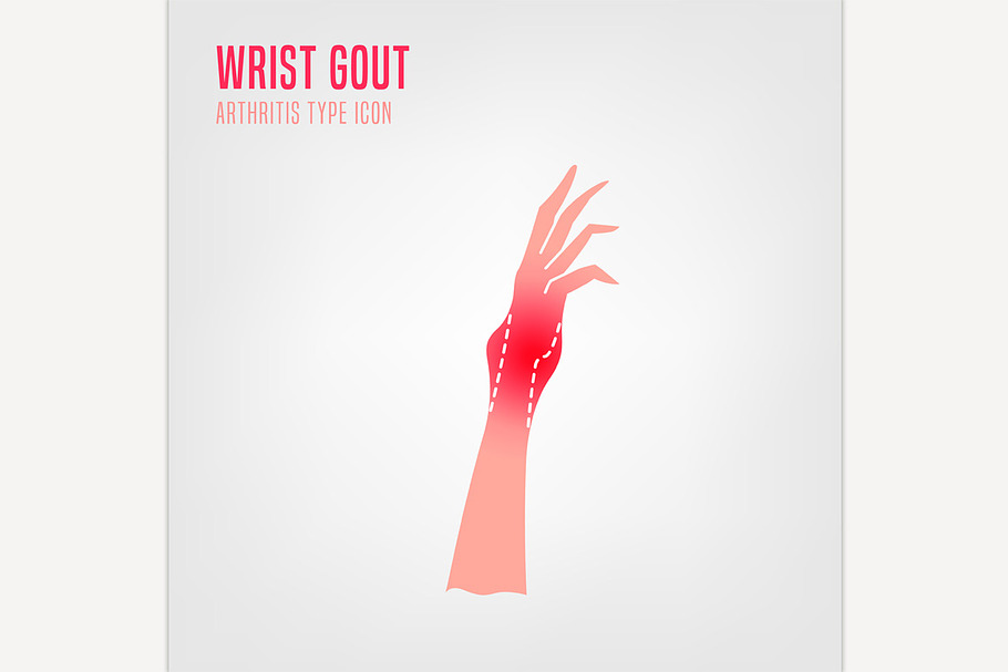Gout arthritis icon