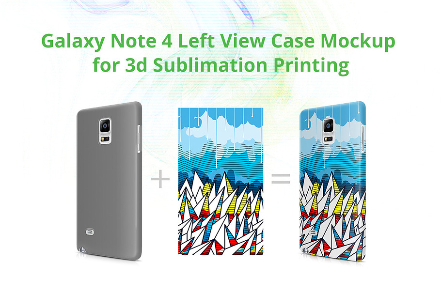 Galaxy Note4 3d Case Mockup Left