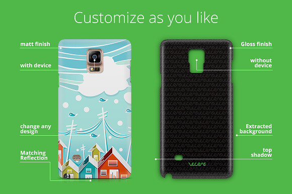 Galaxy Note 4 3d Case Design Mock-up in Product Mockups - product preview 1