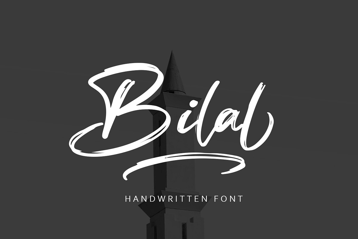 Bilal Brush Handwritten Font in Display Fonts - product preview 8