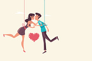 Love VECTOR Concept - Young couple