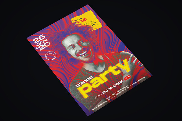 DJ Flyer Psychedelic Party in Flyer Templates - product preview 1