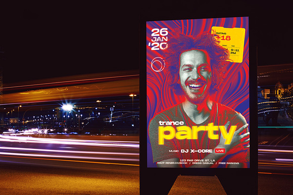 DJ Flyer Psychedelic Party in Flyer Templates - product preview 2