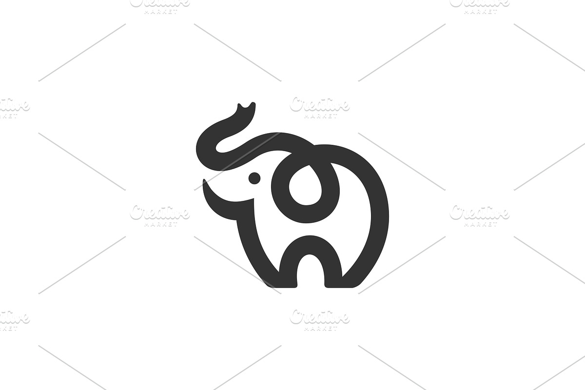 baby little elephant cub logo vector in Logo Templates - product preview 8