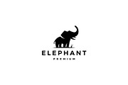 elephant logo vector icon