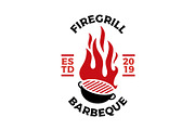 charcoal grill fire flame logo