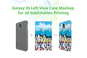 Galaxy S5 3d Case Left Mock-up