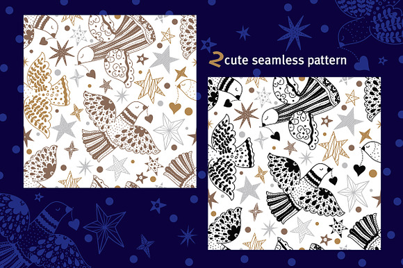 Christmas doves. in Illustrations - product preview 2