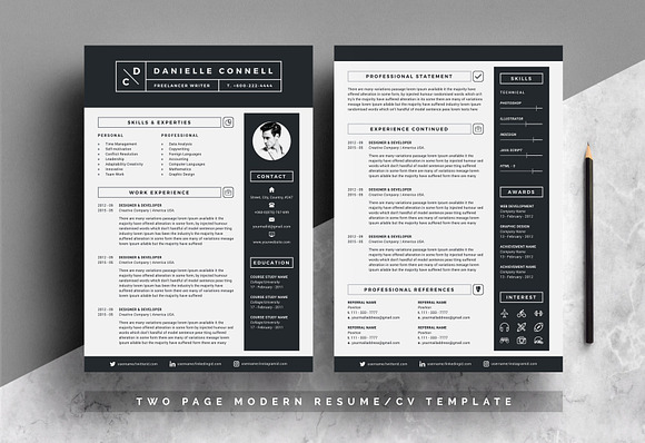 Resume Template | Word Cv in Resume Templates - product preview 1