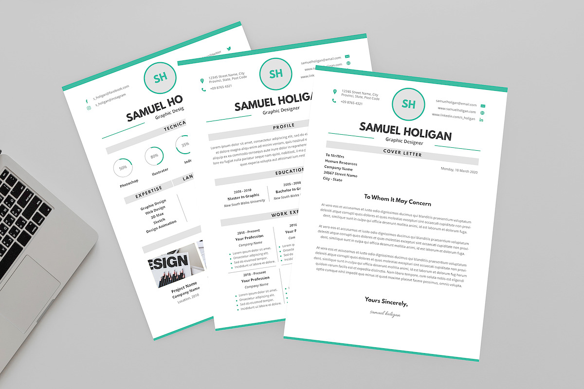 Samuel Graphic Resume Designer in Resume Templates - product preview 8