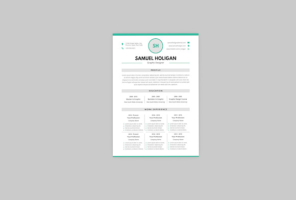 Samuel Graphic Resume Designer in Resume Templates - product preview 2
