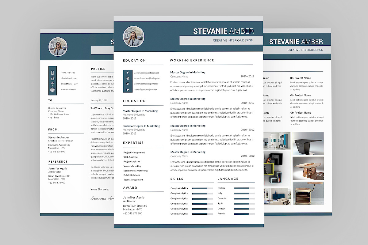 Creative Interior Resume Designer in Resume Templates - product preview 8
