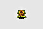 wheat tractor - Mascot & Esport Logo
