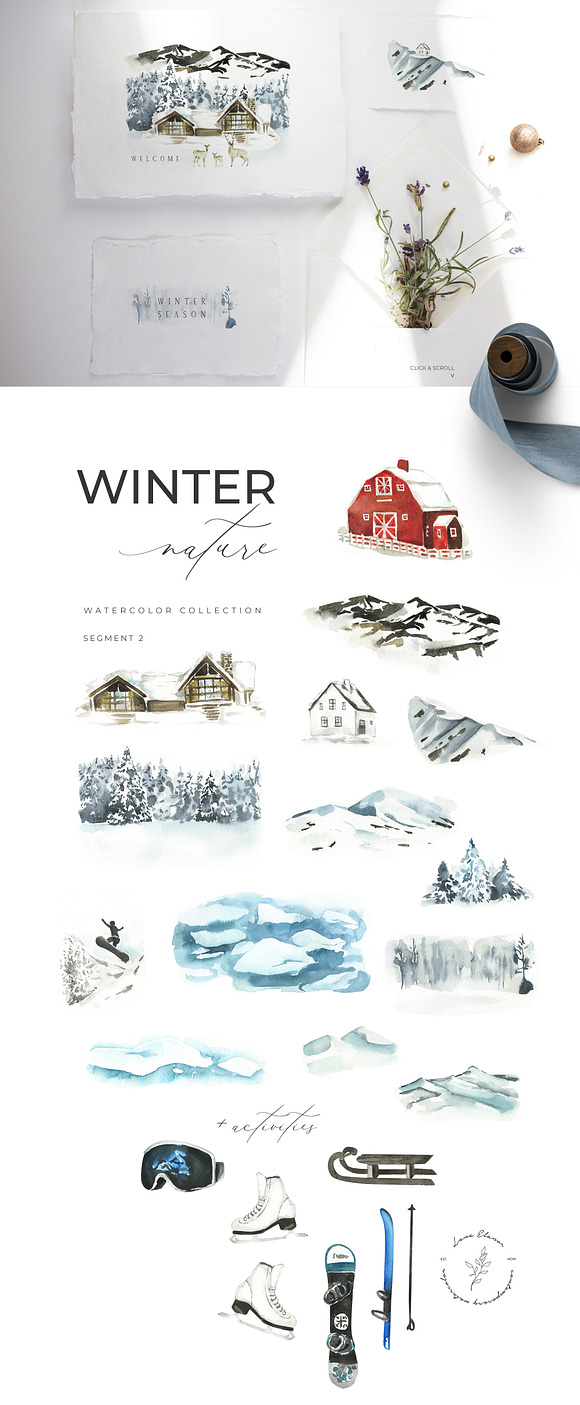 WINTER AESTHETICS + Christmas in Illustrations - product preview 2