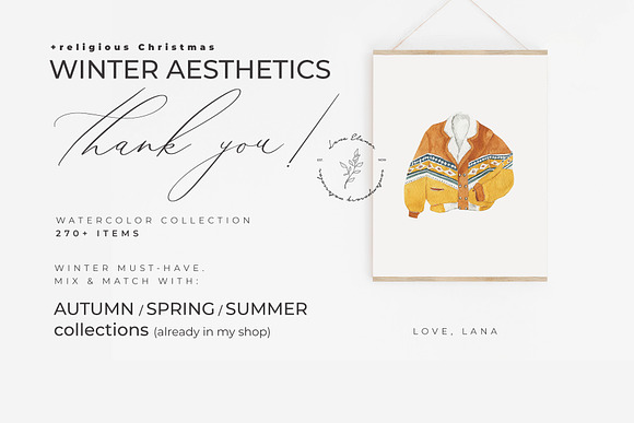 WINTER AESTHETICS + Christmas in Illustrations - product preview 12