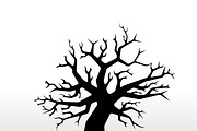Black gothic tree with branches