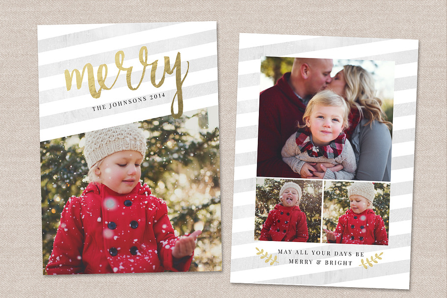 Christmas Card Template CC039 in Card Templates - product preview 8