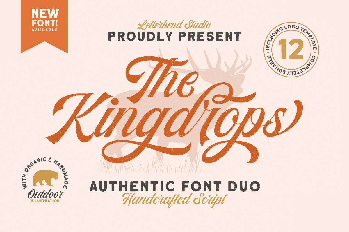 The Kingdrops - Font Duo & Logos in Display Fonts - product preview 8