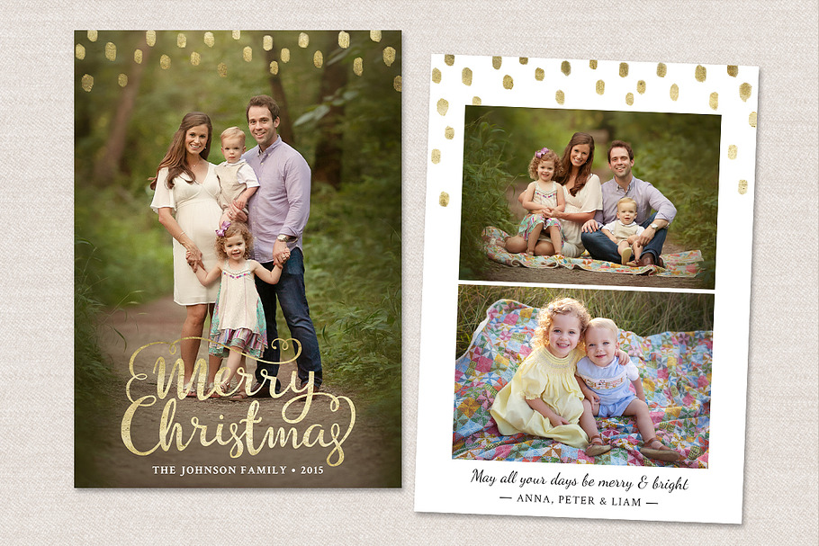 Christmas Card Template CC096 in Card Templates - product preview 8