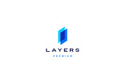 transparent layers logo vector icon