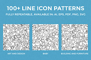 100+ Line Icon Patterns