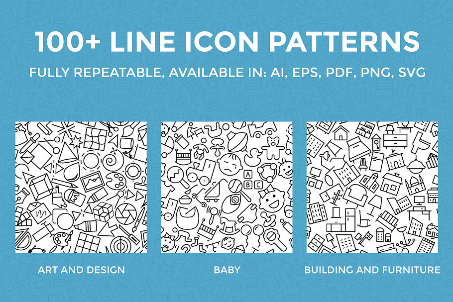100+ Line Icon Patterns