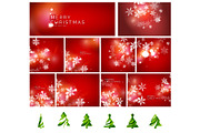 Red Christmas abstract backgrounds