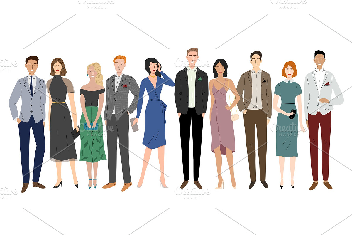 Group of diversity business people in Illustrations - product preview 8
