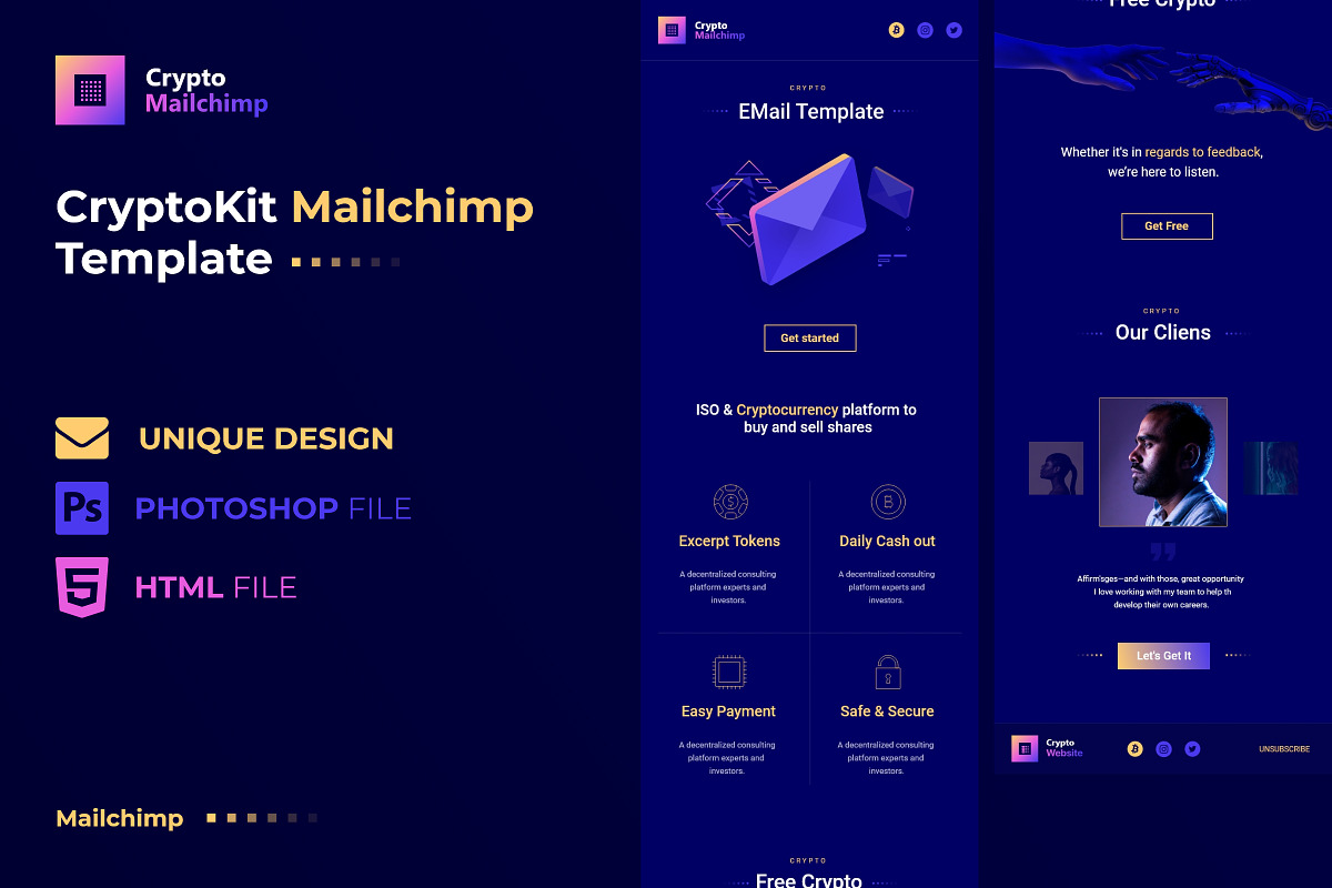 Crypto MailChimp in Mailchimp Templates - product preview 8