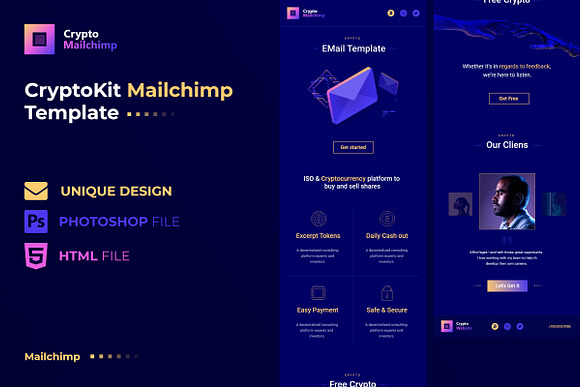 Crypto MailChimp in Mailchimp Templates - product preview 4