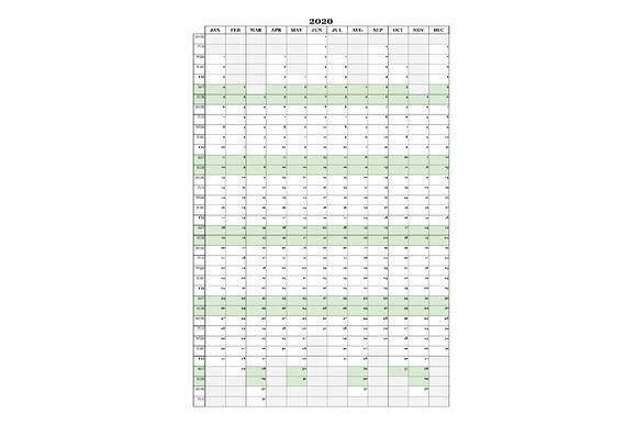 2020 Printable Planner Calendar A2 in Stationery Templates - product preview 2