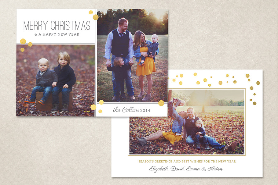 Christmas Card Template CC066 in Card Templates - product preview 8