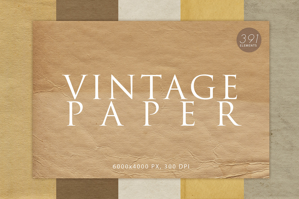 391 Vintage Paper Textures in Textures - product preview 8