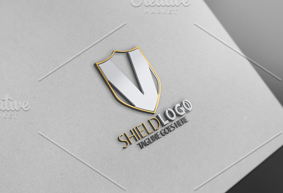 Shield V Logo in Logo Templates - product preview 1