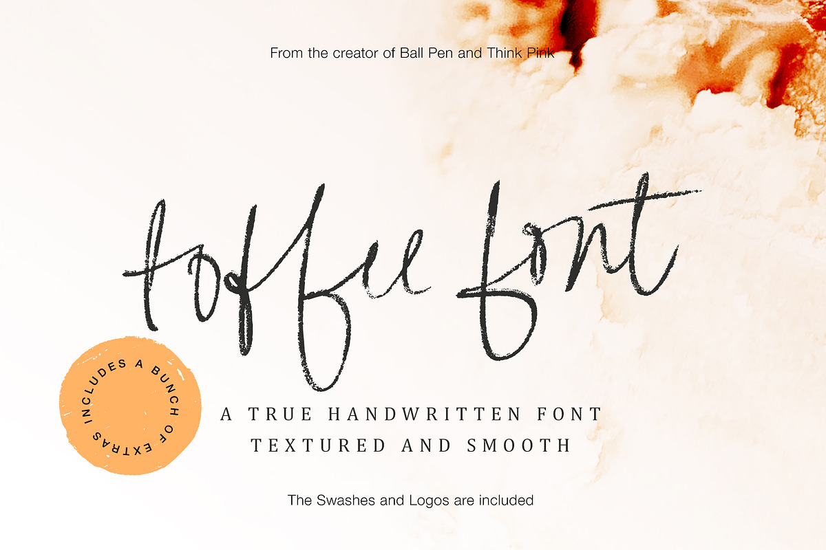 Toffee Handwritten Font & Extras in Script Fonts - product preview 8