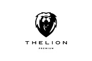 roaring lion head logo vector icon