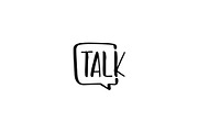 talk chat bubble logo vector icon