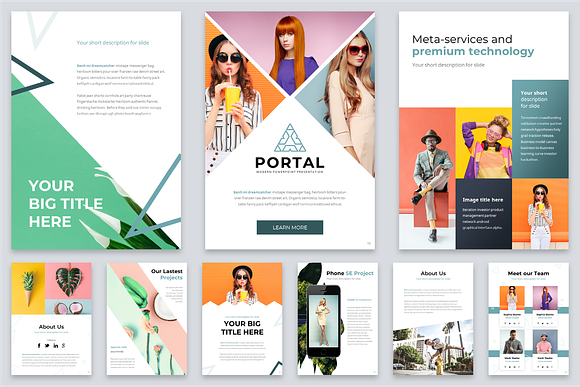 Portal Modern Template Bundle in PowerPoint Templates - product preview 20